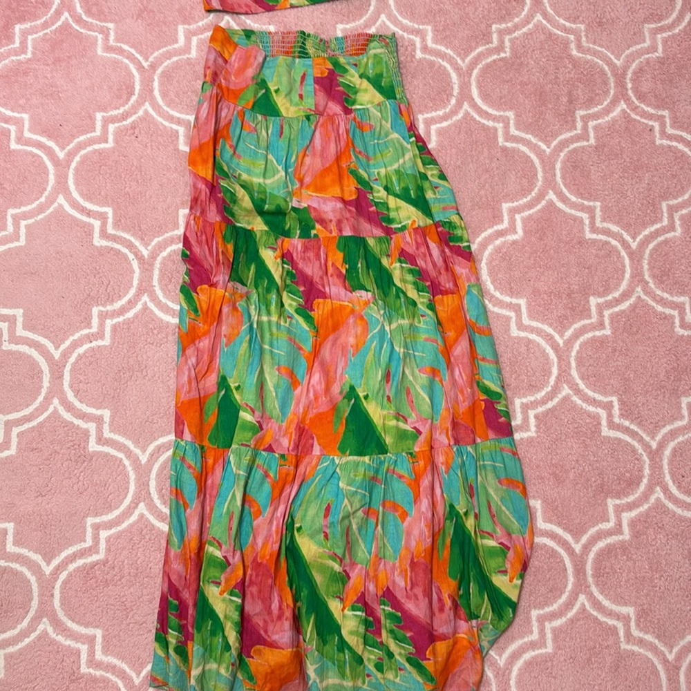 Show me your mu mu Tropic palms Tula Skirt and Top - Picture 2 of 4